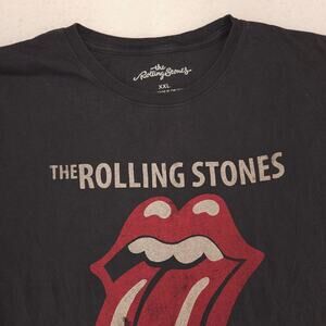Rolling Stones Band Graphic Short Sleeve T Shirt Womens Size 2XL Black
